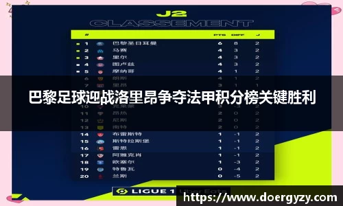 巴黎足球迎战洛里昂争夺法甲积分榜关键胜利